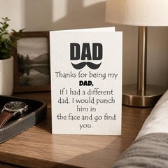 Funny Birthday Card for Dad, 5×7 Greeting Card with Envelope | Funny Father’s…