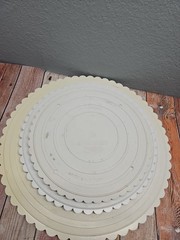 Wilton Circles of Strength 6 pc tier Cake Separator Plates Scalloped 8 – 18″