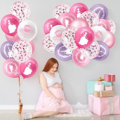 Civaner 48 Pieces Princess Balloons Bulk 12 Inch Pink 12 inches, Pink-purple
