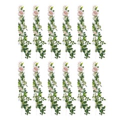 Artificial Wedding Chair Flowers, Set of 12, Durable Decorative Roses
