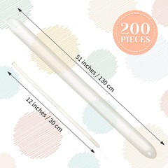 200 Pieces 260 Balloons Twisting 260Q Long 51 inches, Transparent