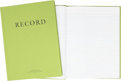 Green Military Log Book, 8” X 10.5” – 192 Pages, Record Book for Record Keeping,