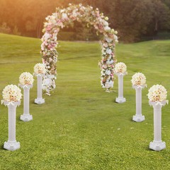 2x Roman Pillar Greek Column Statue Wedding Pedestal Stand Scenery Decoration
