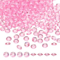 1000PCS Wedding Table Scatter Confetti Fake Crystals (Light Pink 8mm)