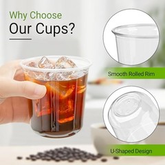 12 oz Disposable Stemless Wine Glasses Pcs Crystal Plastic Cocktail Cups 50