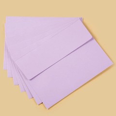 50 Pack 5 x 7 Envelopes Colored Self Seal for Wedding, One Size, Light Purple