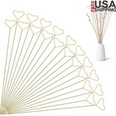 Heart Shape Floral Picks 20Pcs Metal Card Holders Wedding Party Table Decor New