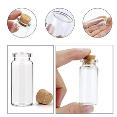 YTZOOLL 12Pcs/Set 30ml Glass Bottles Cork Stoppers DIY Decoration 30ml-12pcs