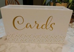 White Wedding Wooden Card Box Gift Card Box for Party Wedding Reception