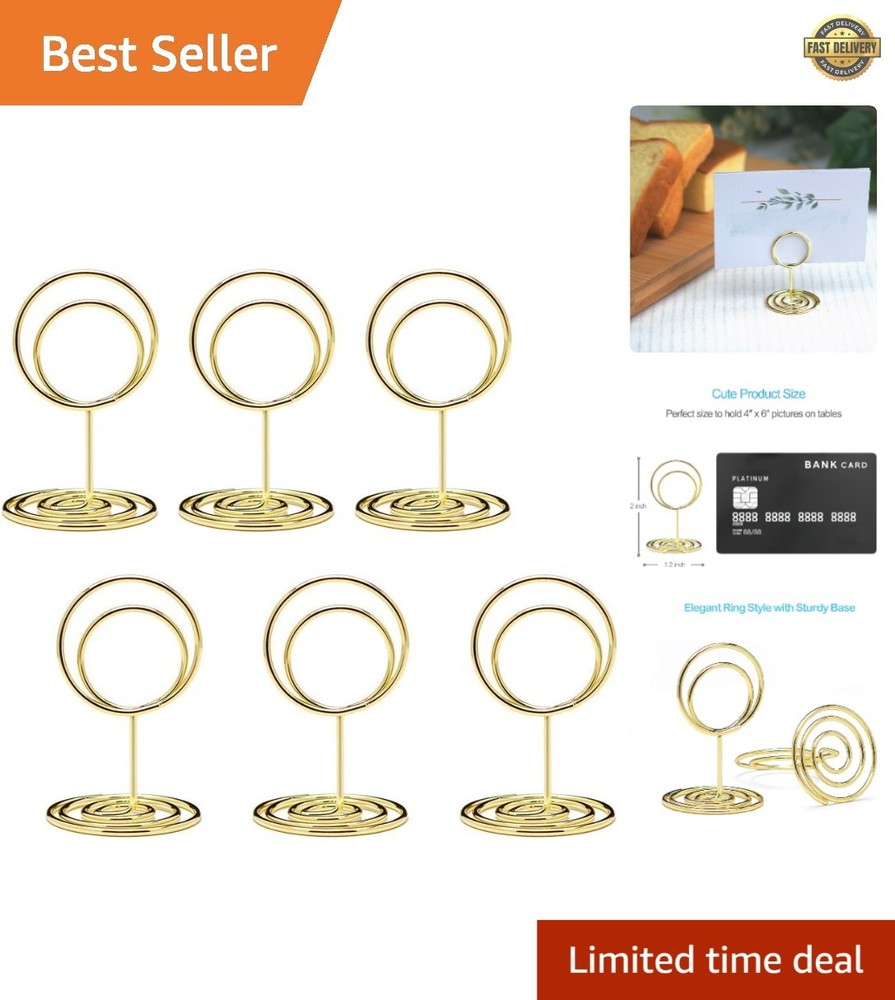 20pcs Gold Mini Table Number Holders for Elegant Wedding & Event Centerpieces