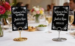 30Pcs Table Number Holders,Wire Place Card Holder Table Sign Holder Name Menu