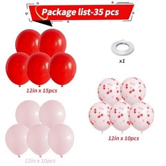 Cherry Balloons, 12 Inch Red and Pink Balloons Cherry on Top Balloon Red Pink