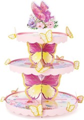 Elegant 3-Tier Butterfly Cupcake Stand – Perfect for Parties and Celebrations