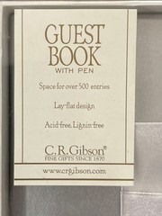 C.R. Gibson Guest Book w/Pen, 25 Years Together Lay Flat 500 Names, 9 3/4″ x 7″