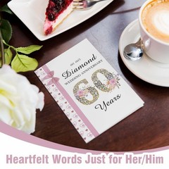 60th Wedding Anniversary Card, Diamond Anniversary Card for Husband Wife, 60 …