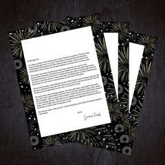 Happy New Year Holiday Letterhead / 50 Festive Fireworks, Fireworks