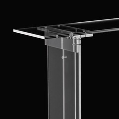 40 Inch Clear Acrylic Flower Stand 100 × 20 cm Rectangular Freestanding