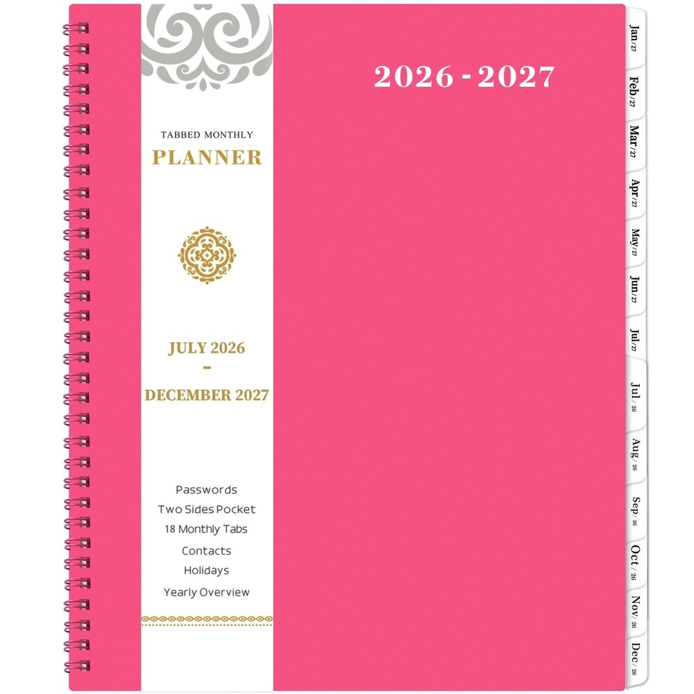 Monthly Planner 2026-2027 – 18 Monthly Calendar Planner from Jul 2026-Dec 202…