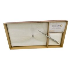 Celebrate It Wedding Guestbook and Pen 3 Piece Set NIB