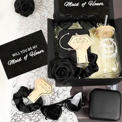 9 Pcs Bridesmaid Proposal Gifts Maid of Honor – 1 count – Maid of Honor Black