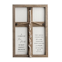 A Cord of Three Strands Wedding Ceremony Sign Elegant Trinity Braid Cross for…