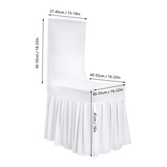 Dining Chair Covers Slipcover With Skirt, Dining Seat Protector For Home & Hotel