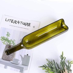 1Pcs Green Glass Wine Bottle Planter with Stand,Multi-use Glass Vase 1pcs-green