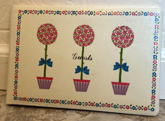 Vintage Dan Dee Guest Book NOS Unmarked Cream Flowers ~8.5×5.5″ Wedding Party