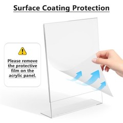 Pack Acrylic Sign Holder 8.5 X 11, Plastic Paper Holder With Vertical 6