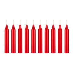 HS Candle 10 pcs Unscented 4 Inch Red Taper Candles, Multi 4 inch,