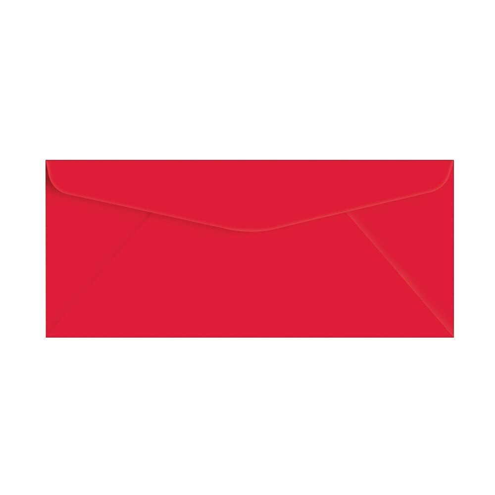 #10 Business Envelopes, 4 1/8 x 9 1/2, Standard Flap, Red, 24w(90gsm)