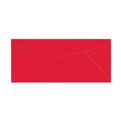 #10 Business Envelopes, 4 1/8 x 9 1/2, Standard Flap, Red, 24w(90gsm)