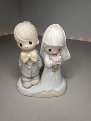 Vintage 1979 Jonathan & David Bride Groom Wedding Figurine Enesco E-3114