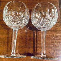 2 Waterford Colleen Oversize Hock Wine Glasses