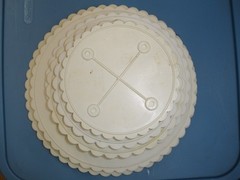 Wilton Circles of Strength 6 tier Cake Separator Plates Scalloped 6”-12″ not 10″