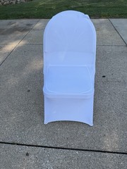 Lot of 68 White Stretch Spandex Banquet Chair Covers Wedding Event Party Decor