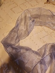 Set of 100 Sheer LAVENDER Chair Ties For Special Occasion