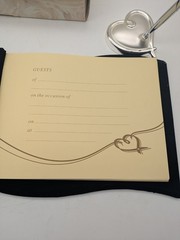 Lenox Opal Innocence Event Guestbook With Pen Silverplated