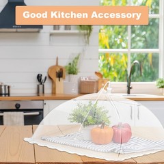 6 Pcs Large and Tall Food Covers 13″ Mesh Food Covers for Outdoors, White