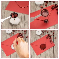 325 Piece Sealing Wax Set, Octagon Wax Seal With 4 Tea Candles, Wax Mel…