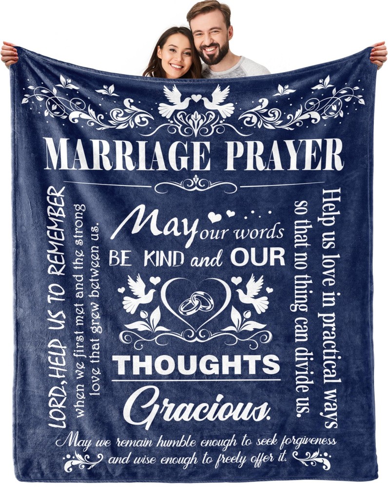 Qzxyni Marriage Prayer, Wedding Gifts for 50″ x 60″, Prayer