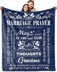 Qzxyni Marriage Prayer, Wedding Gifts for 50″ x 60″, Prayer