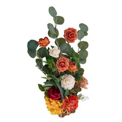 VEVOR Freestanding Flower Arrangements Wedding Orange Floral Centerpieces 4 Pcs