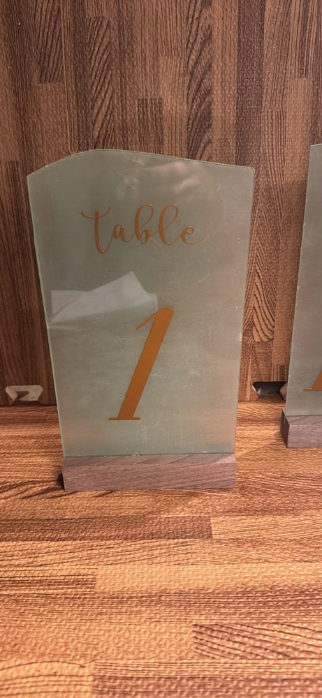 Handmade Wedding Table Numbers 1 To 14 Sea Glass Inspired Mint And Copper