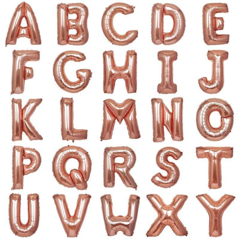 1 pc Rose Gold 40″ LETTERS Festive Mylar Foil Balloon Party Birthday Decorations