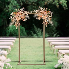 7Ft Freestanding Wooden Wedding Arch Rectangular Ceremony Backdrop
