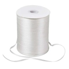 White 3mm Satin Ribbon per 10 metres