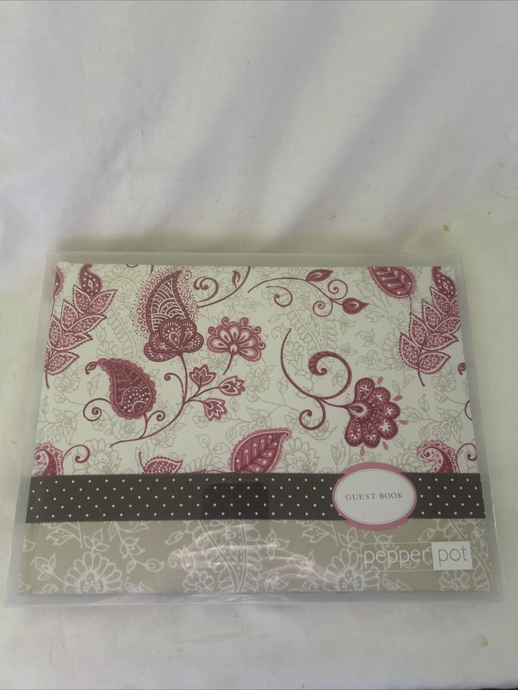 Pepper Pot Paisley Pills Dot NIB Guest Book. Wedding, Party, Funeral