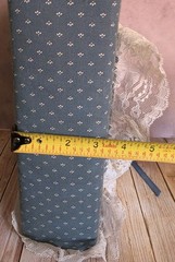 VTG Blue Floral Fabric Lace Photo Album Cottagecore Shabby Chic Slip-In Pages