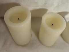 3pk 6″ x 3″ LED Flameless Black Wick Candle Cream – Threshold Read